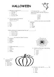 English worksheet: Halloween