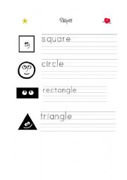 English worksheet: shapes