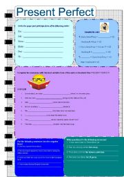 English worksheet: Present Perfect worksheet