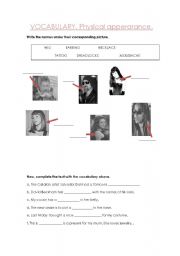 English Worksheet: physical appearance