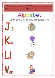 English Worksheet: Alphabet part 2