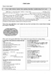 English Worksheet: child labor