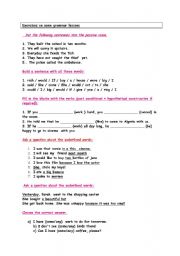 English Worksheet: Activities on some grammar lessons