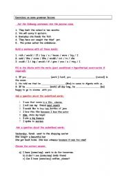 English worksheet: Activities on some grammar lessons