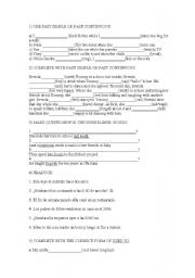 English Worksheet: REVIEW OF TENSES