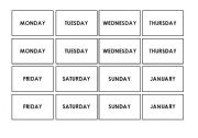 English worksheet: MEMO GAME months days seasons