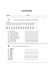 English Worksheet: Fun with Spelling