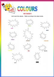 English Worksheet: colours