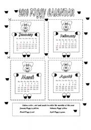 Piggy Calendar 2010 / 3 pages. Full editable
