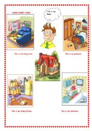 English Worksheet: home sweet home