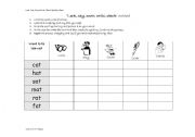 English Worksheet: at-spelling