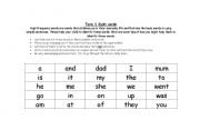 English worksheet: Sight words