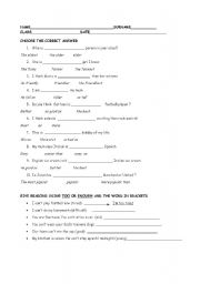 English worksheet: comparatives