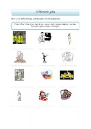 English worksheet: Different Jobs