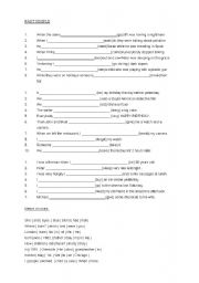 English worksheet: the past simple