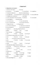 English Worksheet: comparatives/superlatives