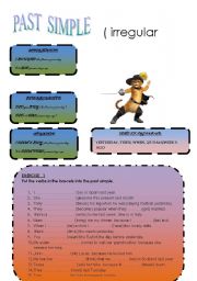 English Worksheet: Past Simple of irregular verbs