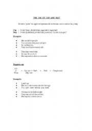 English worksheet: Can And May worksheet