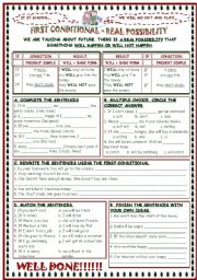 FIRST CONDITIONAL - REAL POSSIBILITY