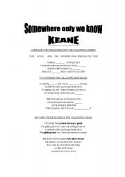 English worksheet: song and activity