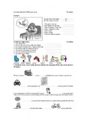 English Worksheet: movers exam 