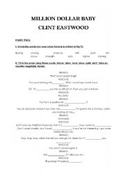 English worksheet: million dollar baby part two