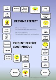 English Worksheet: Present Perfect - Present Perfect Continuous - a boardgame