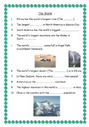 world facts quiz with superlatives