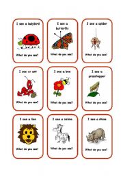 English Worksheet: SEE cards 3