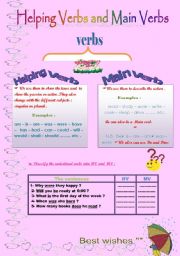 helping & main verbs