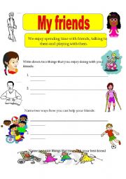 English worksheet: My friends