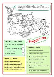 English Worksheet: Prepositions 