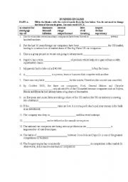 English Worksheet: BUSINESS ENGLISH