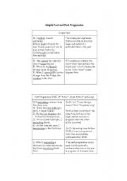 English worksheet: Simple Past and Past Progressive/Continuous