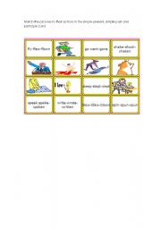 English worksheet: VERB TENSES-MEMORY GAME