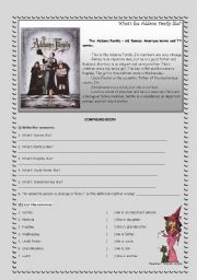 English Worksheet: Whats the Addams Family like?
