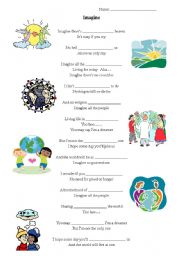 English Worksheet: Imagine