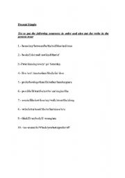 English worksheet: SIMPLE PRESENT