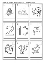 English worksheet: Phonics Tt