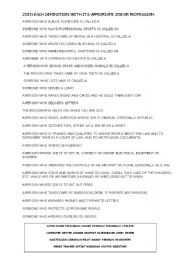 English Worksheet: Join the definition with its appropiate job 