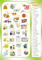 English Worksheet: SHOPPING - nouns - matching 