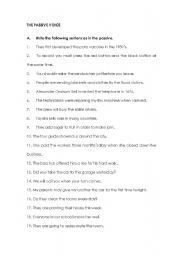 English Worksheet: Passive voice