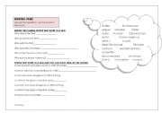 English worksheet: vocabulary  cinema