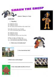 English Worksheet: Shaun the Sheep-Timmy in a Tizzy