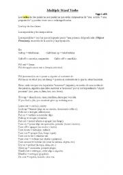English Worksheet: Multiple Word Verbs
