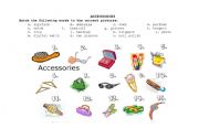English Worksheet: accessories