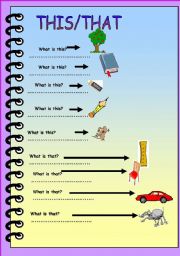 English Worksheet: THIS&THAT