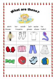 English worksheet: Clothes