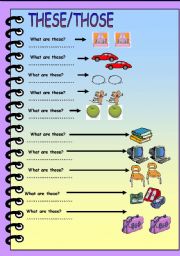 English Worksheet: THESE&THOSE