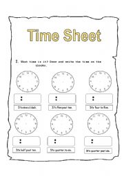 Time sheet